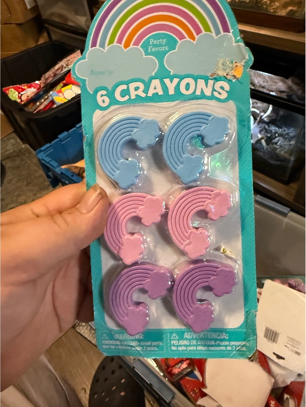 6 Rainbow-Shaped Crayons Party Favor Set